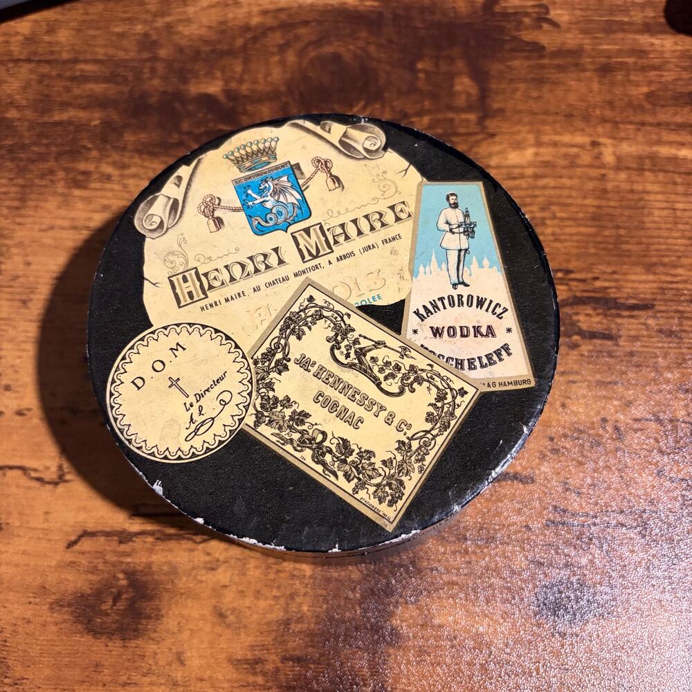 Vintage Henri Marie Cocktail Coaster Set of 8 Mid Century VAT69 Penrod Hennessy - Picture 2 of 8